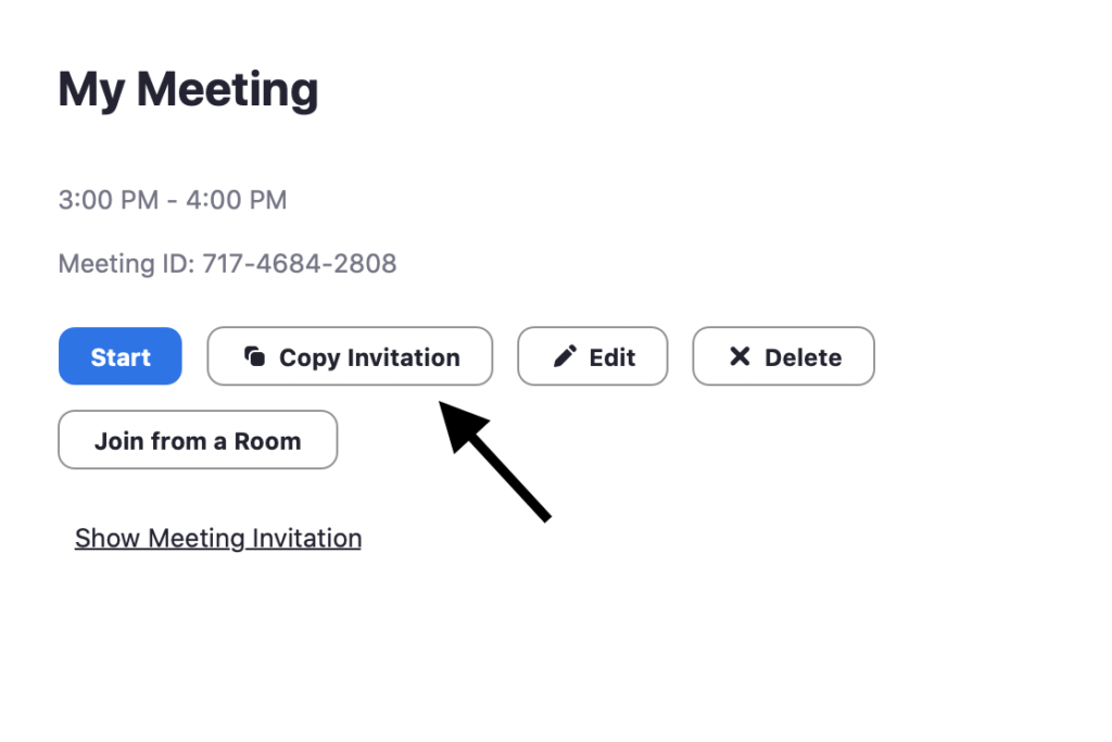 Zoom meeting invitation