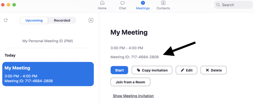 Unique Zoom meeting URL
